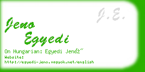 jeno egyedi business card